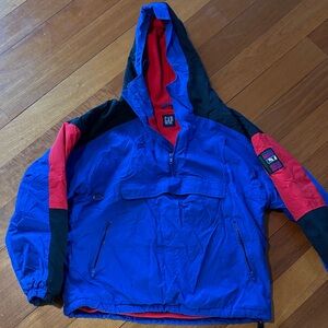 GAP Vibrant Blue and Red Hooded Jacket